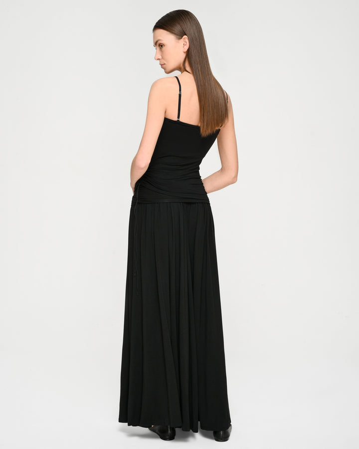 Cummerbund-Style Flared Skirt