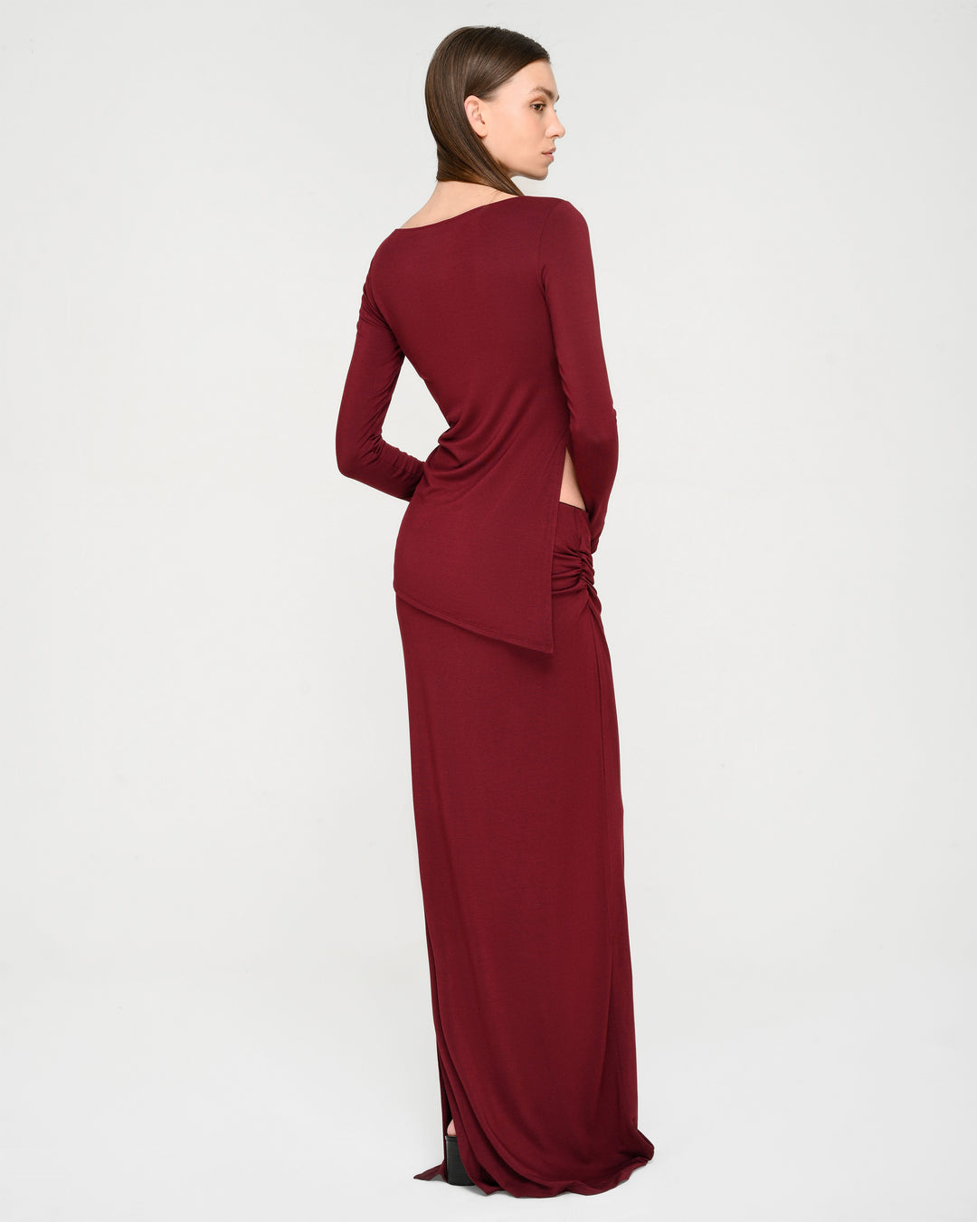 Double-Strap Waist Maxi Skirt