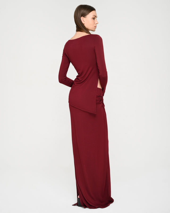 Double-Strap Waist Maxi Skirt