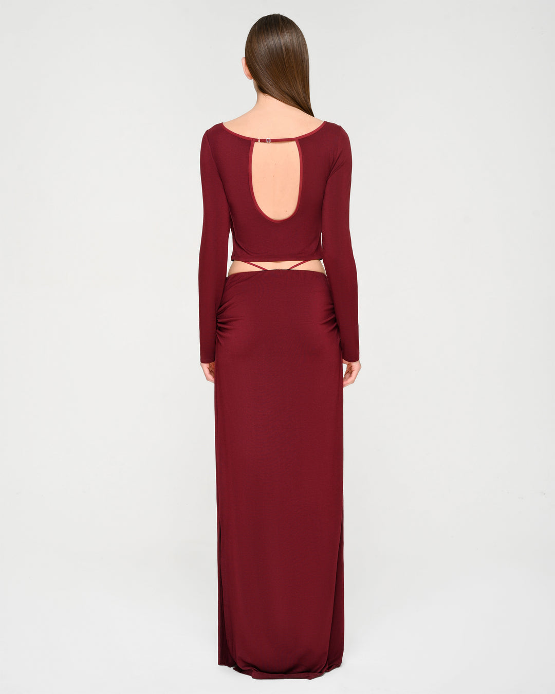 Double-Strap Waist Maxi Skirt