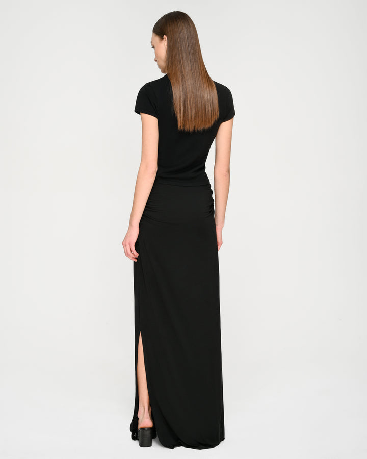 Double-Strap Waist Maxi Skirt