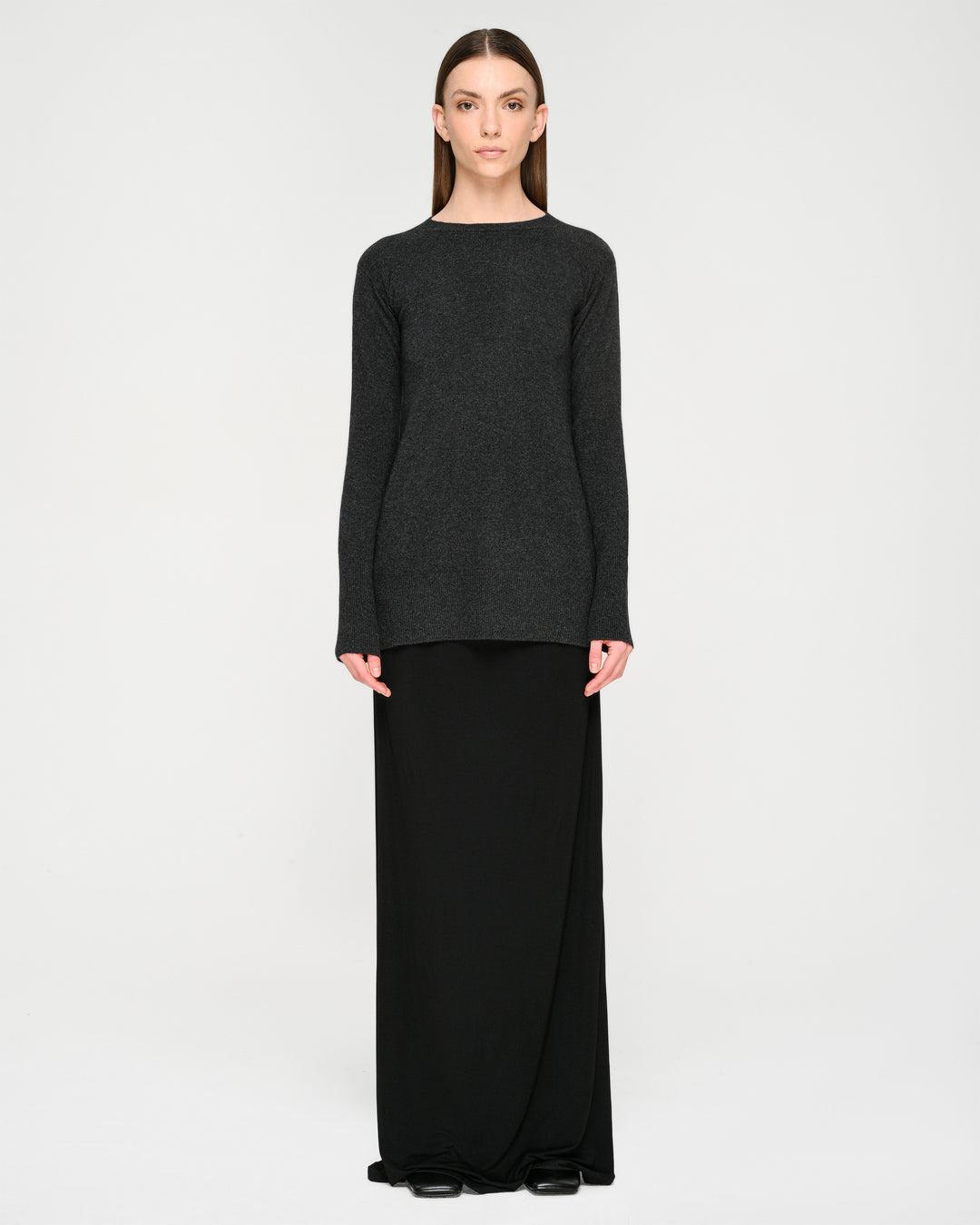 Double-Strap Waist Maxi Skirt
