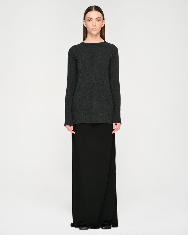 Double-Strap Waist Maxi Skirt