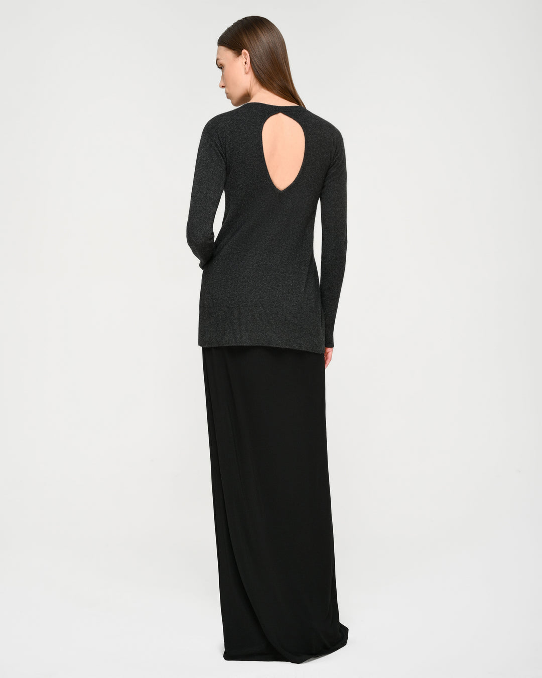 Double-Strap Waist Maxi Skirt