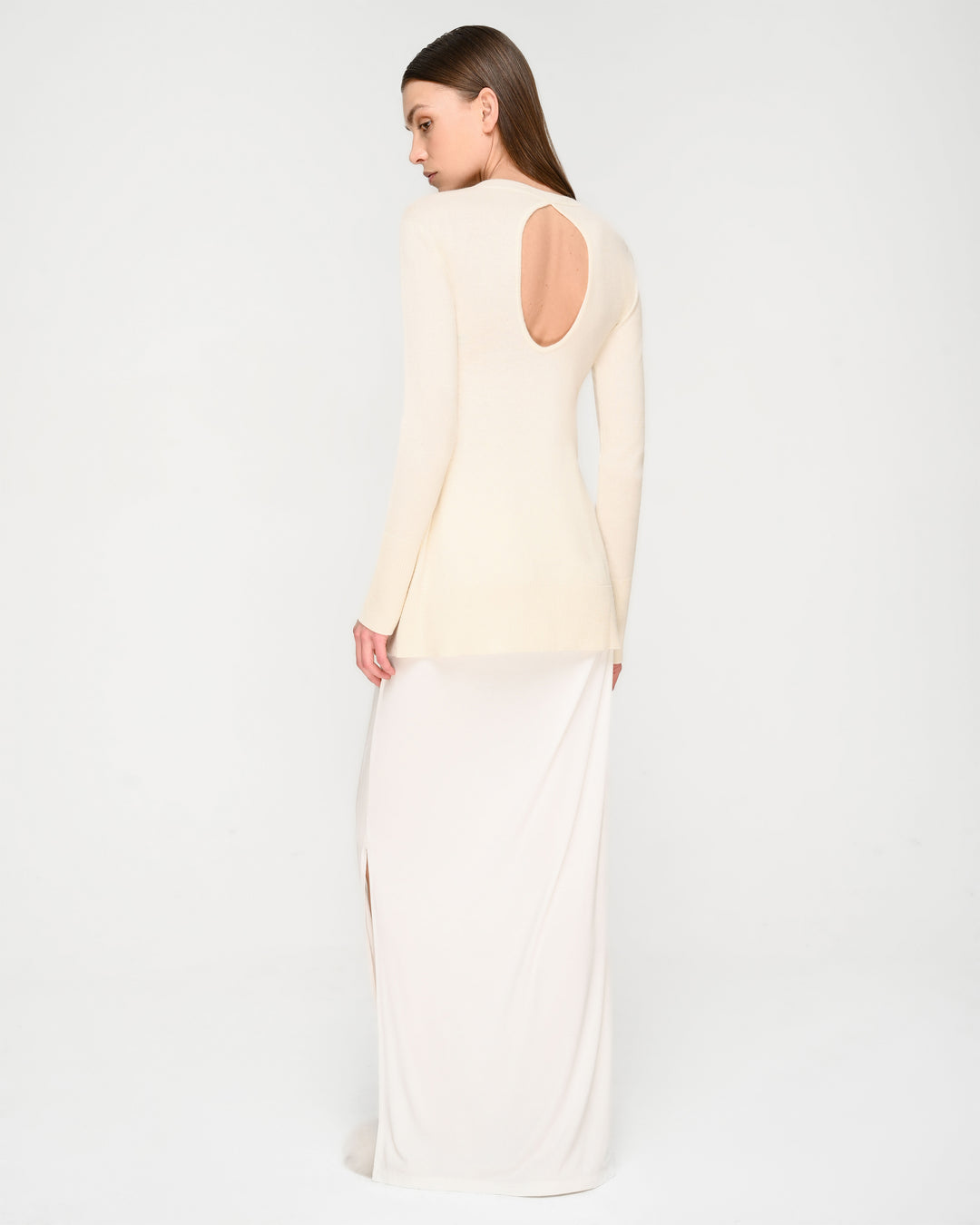Double-Strap Waist Maxi Skirt