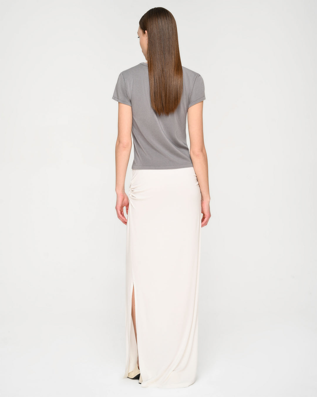 Double-Strap Waist Maxi Skirt