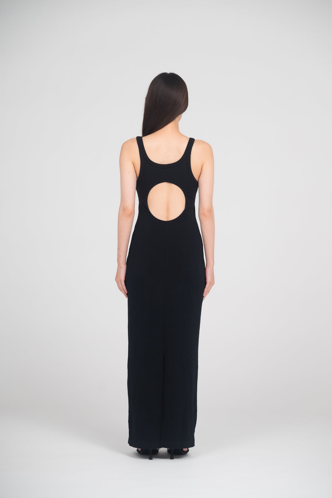 Collagen Ribbed Open-Back Tank Dress