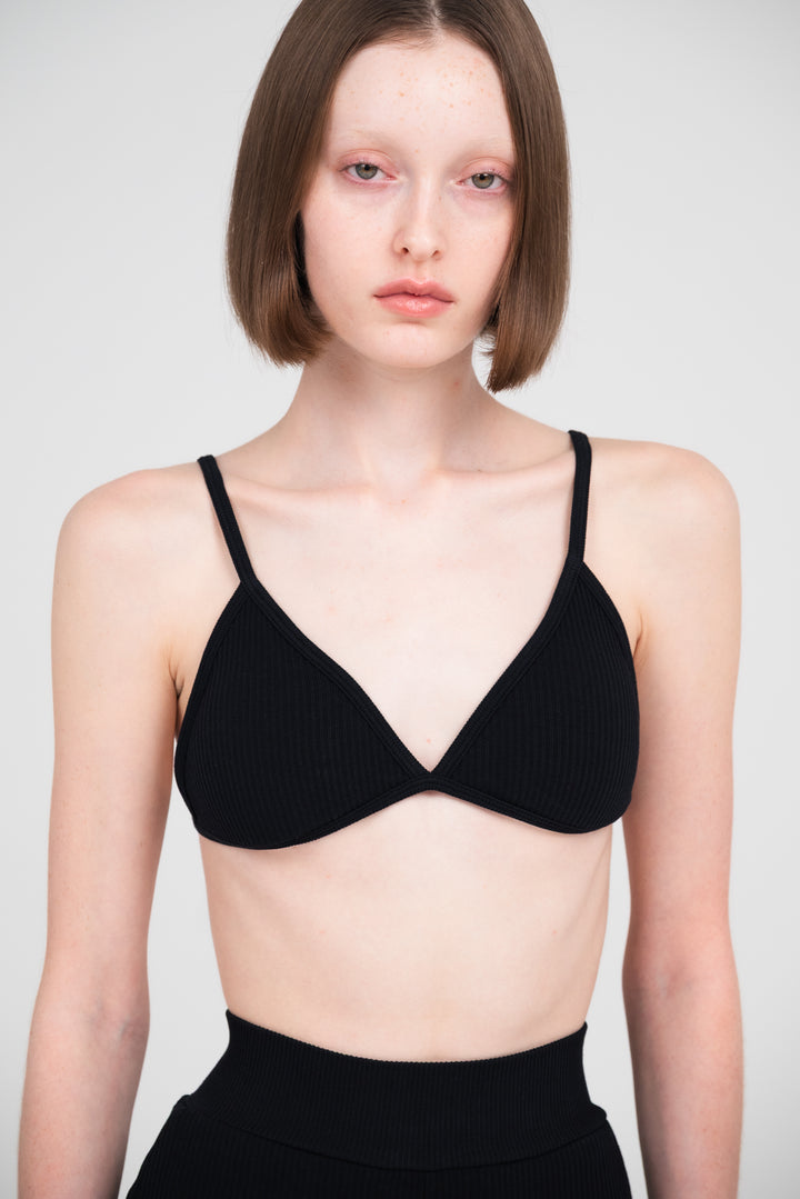 Collagen Ribbed Triangle Bra