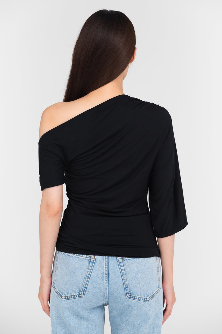Collagen Off-Shoulder Draped Top