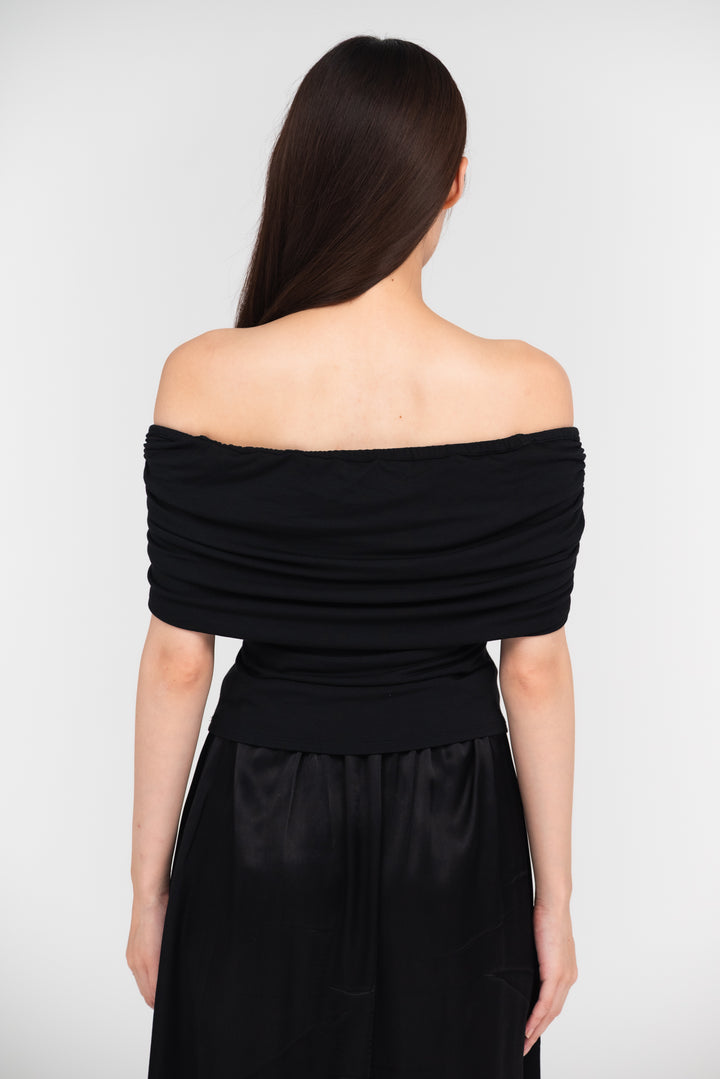 Collagen Gathered Off-Shoulder Top