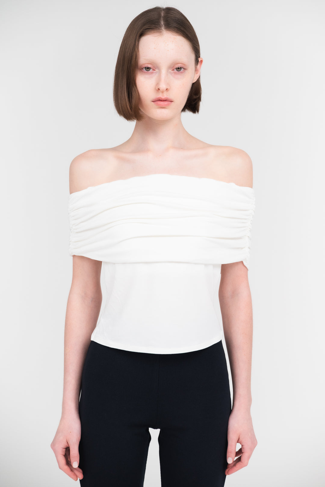Collagen Gathered Off-Shoulder Top