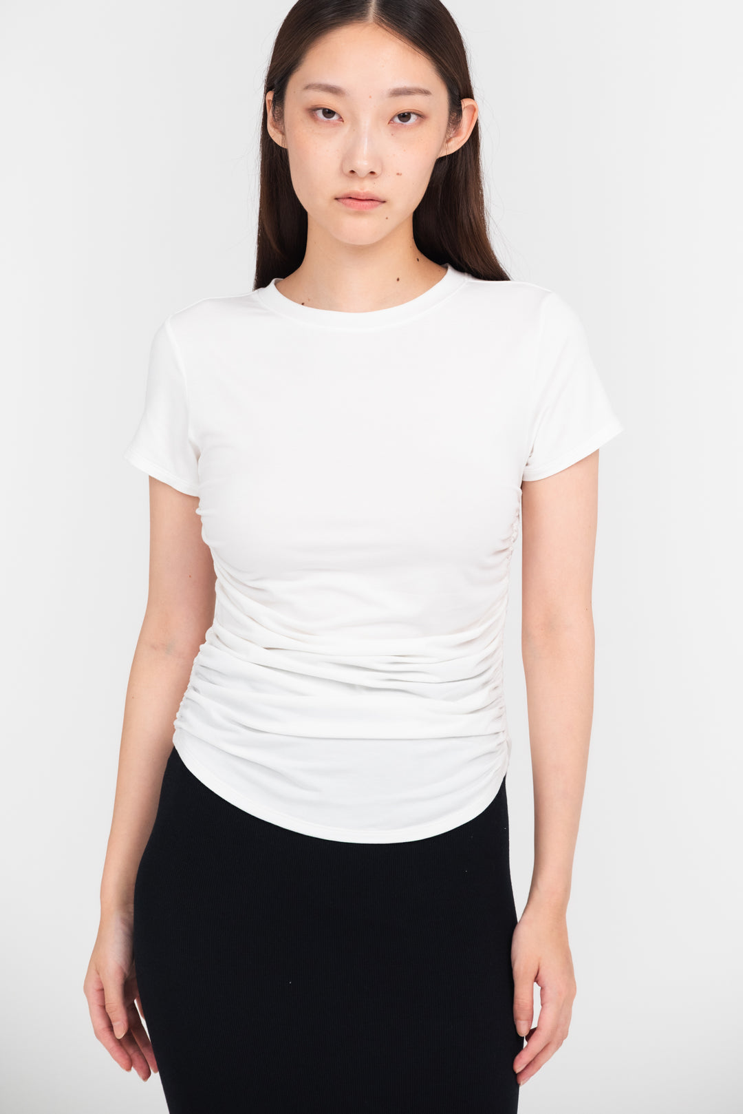 Collagen Side Gathered T-shirt