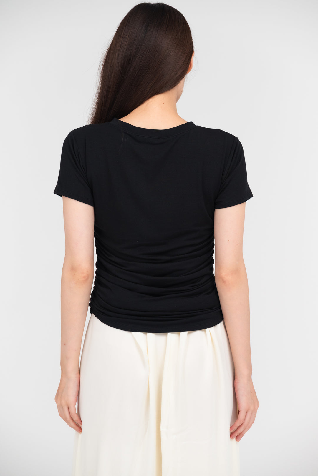 Collagen Side Gathered T-shirt