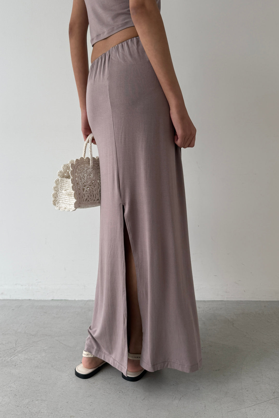 Collagen Waistband Maxi Skirt