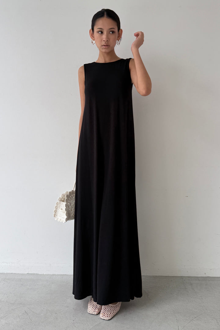Collagen V-Back Flared Dress
