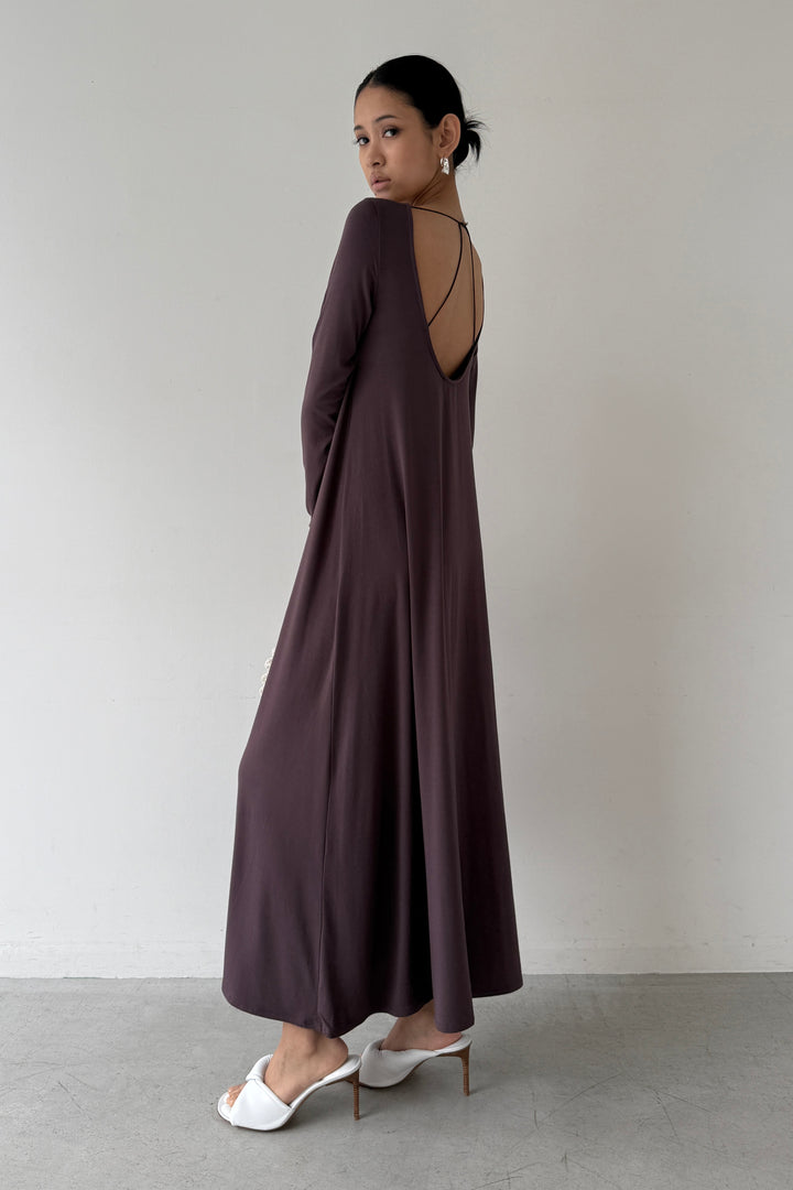 Collagen Scooped Back Flare Dress