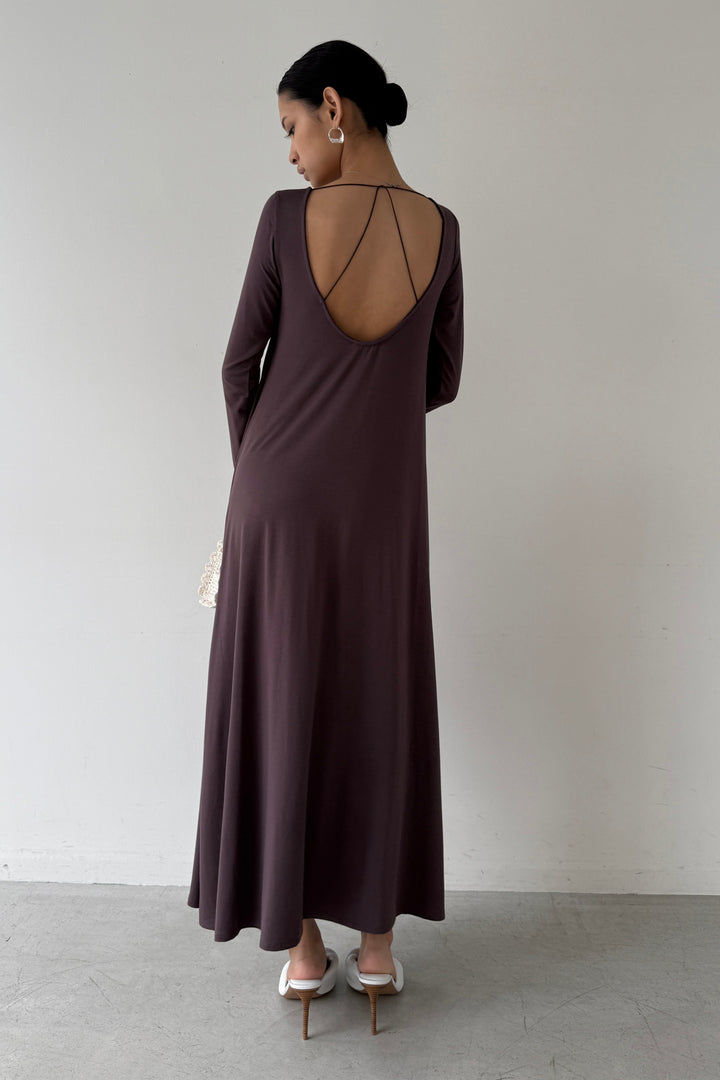 Collagen Scooped Back Flare Dress