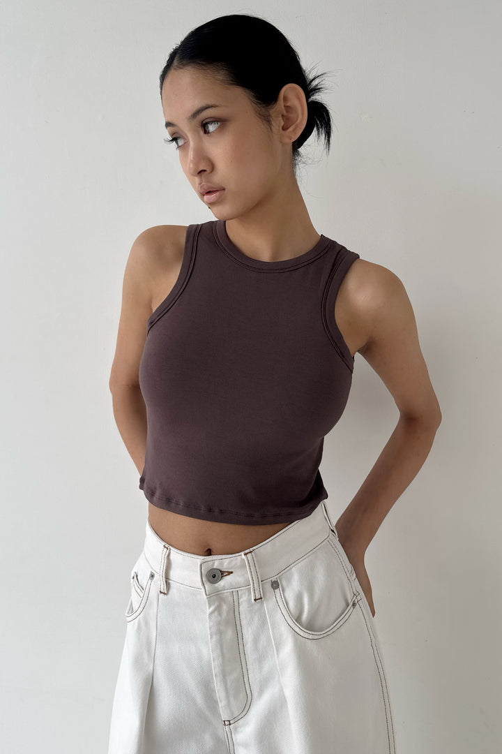 Collagen Cropped Tank with Cups