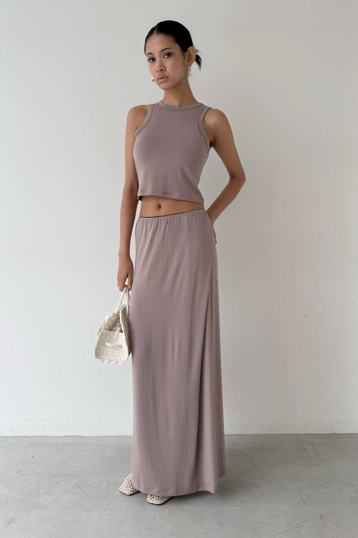 Collagen Waistband Maxi Skirt
