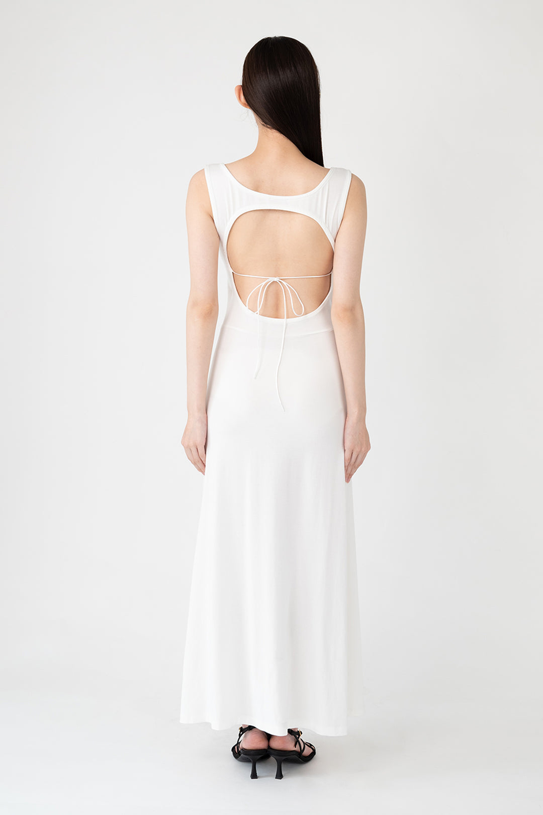 Collagen Sleeveless Open Back Dress