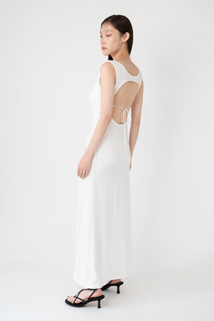 Collagen Sleeveless Open Back Dress