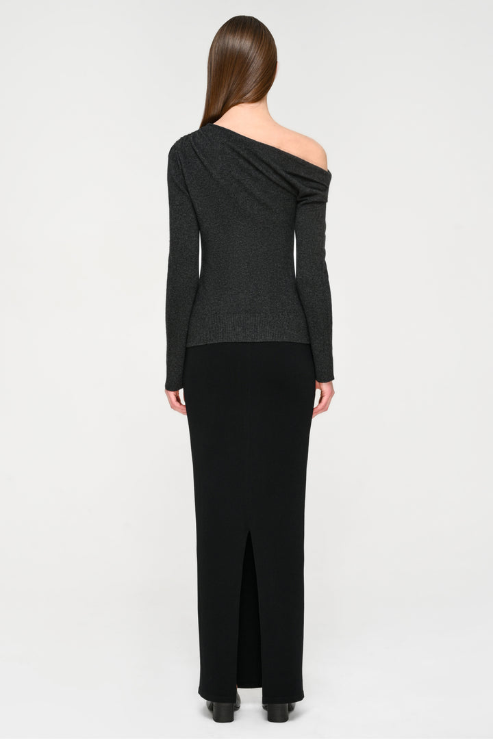 Collagen Ribbed Maxi Skirt