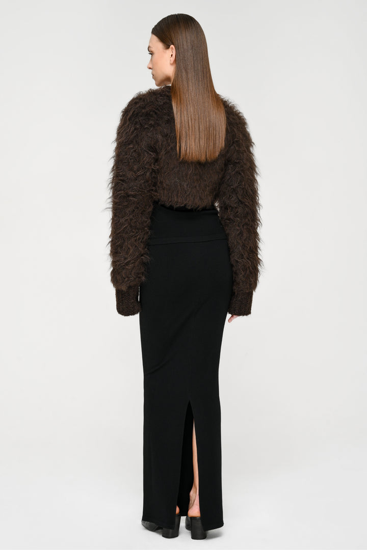 Collagen Ribbed Maxi Skirt