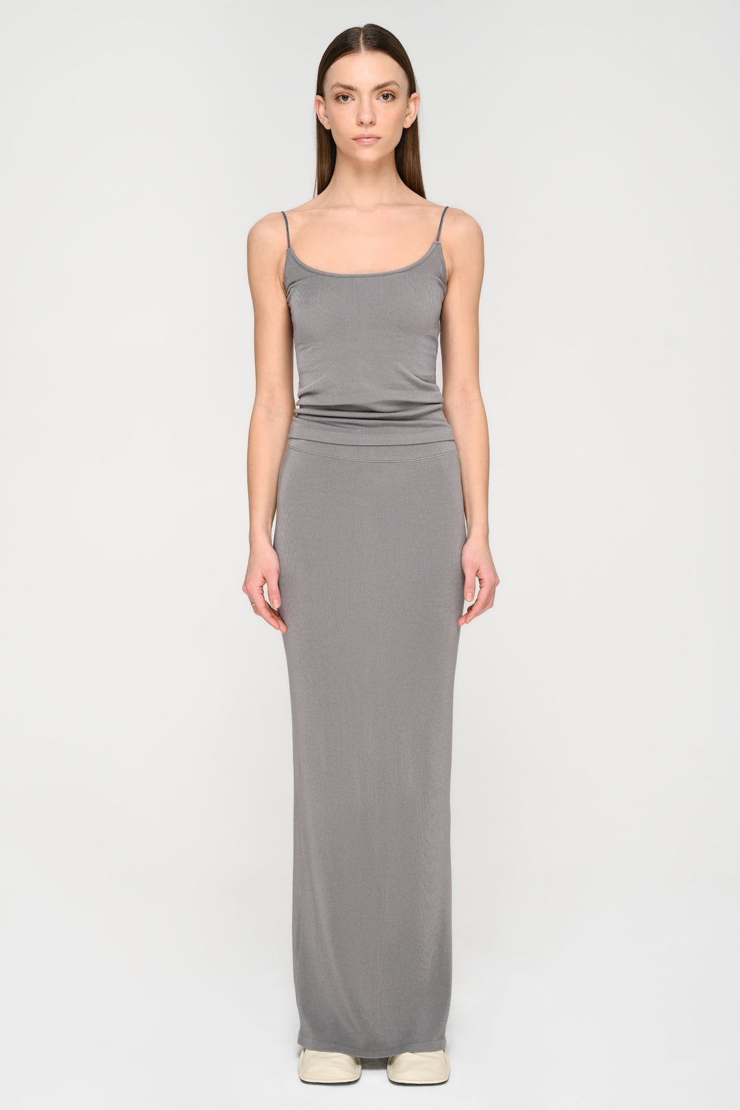 Collagen Ribbed Maxi Skirt