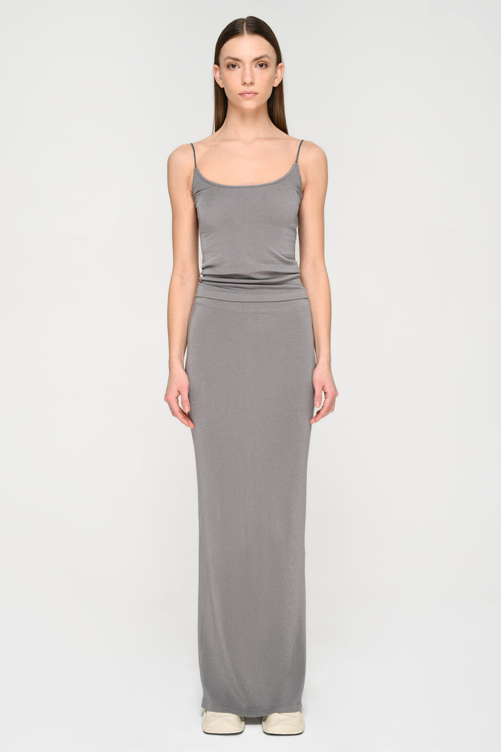 Collagen Ribbed Maxi Skirt
