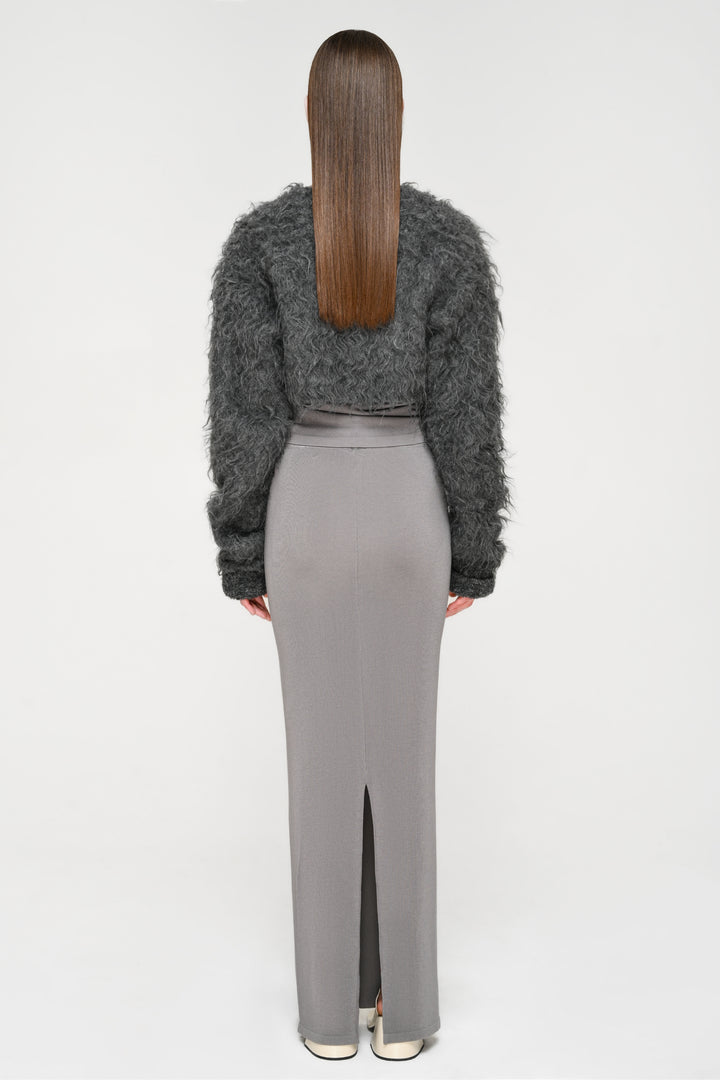 Collagen Ribbed Maxi Skirt