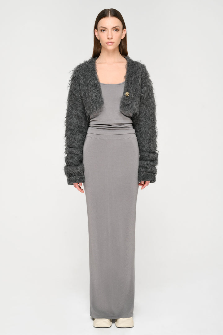 Collagen Ribbed Maxi Skirt