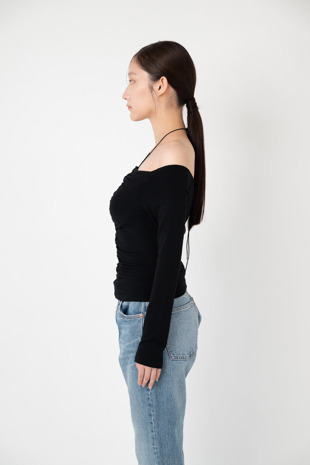 Gathered Off-shoulder Top